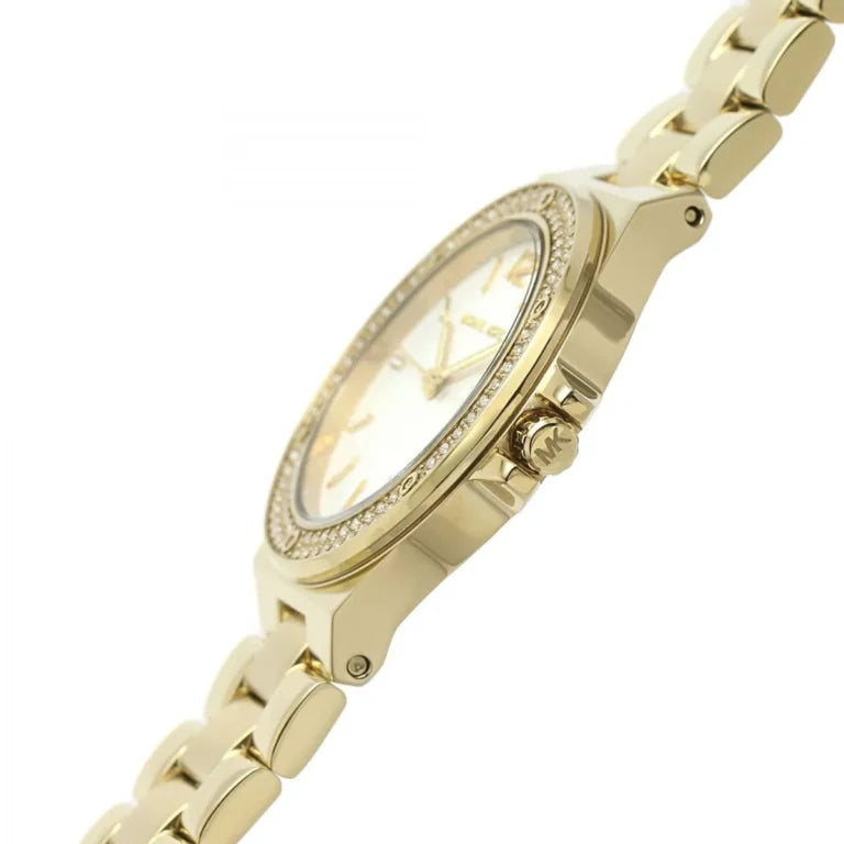 Michael Kors Lennox Women’s Watch MK7278 – White Dial with Gold Stainless Steel Bracelet