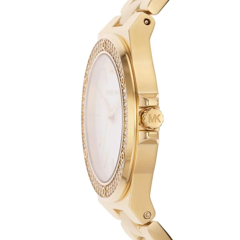 Michael Kors Lennox Women’s Watch MK7278 – White Dial with Gold Stainless Steel Bracelet