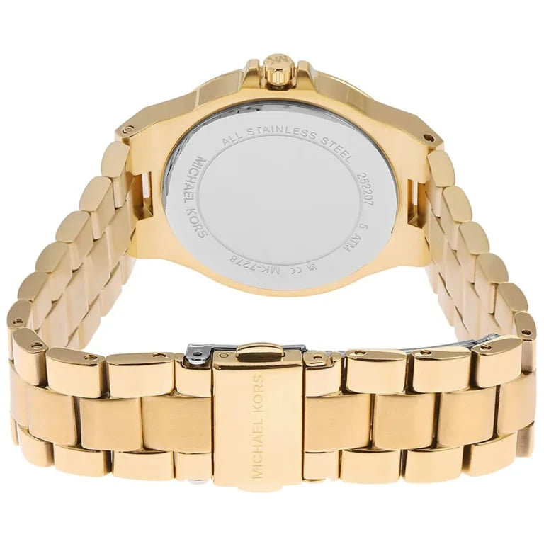 Michael Kors Lennox Women’s Watch MK7278 – White Dial with Gold Stainless Steel Bracelet