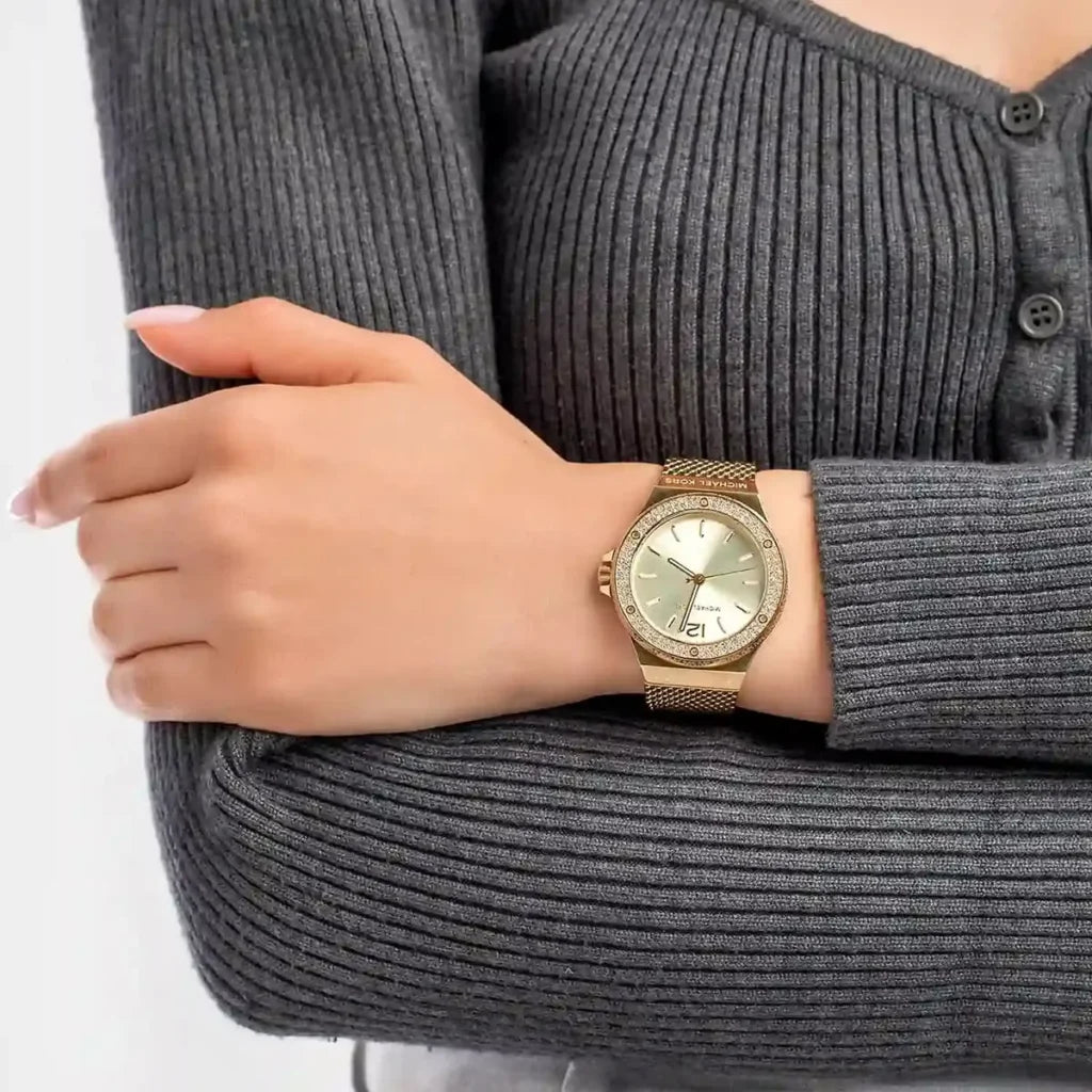 Michael Kors Women's Lennox Gold-Tone Stainless Steel Watch MK7335