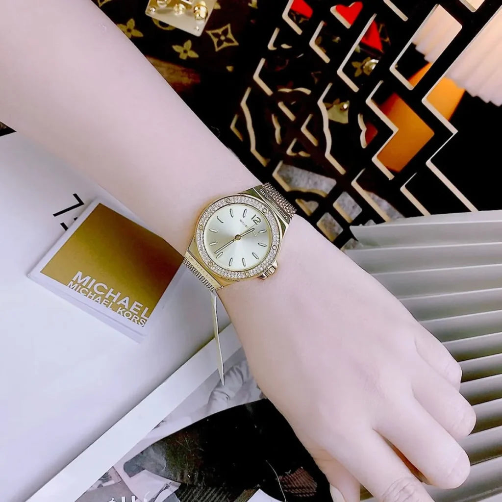 Michael Kors Women's Lennox Gold-Tone Stainless Steel Watch MK7335