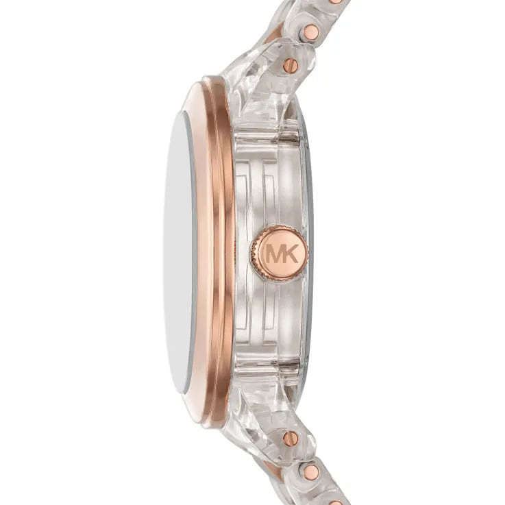 Michael Kors Runway MK7355 Women’s Watch – Rose Gold Case & Multicolor Strap | 38mm Quartz Fashion Timepiece