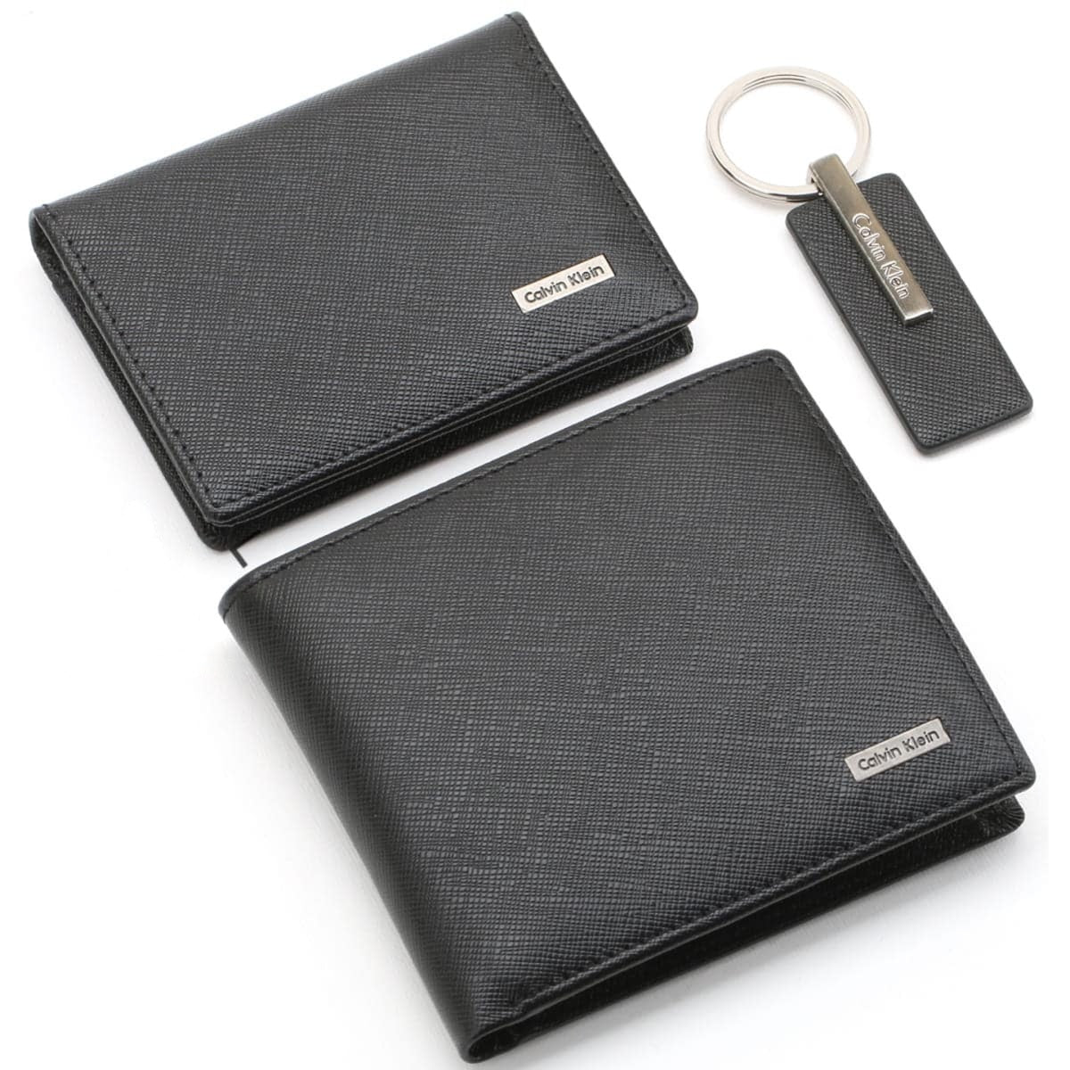CK Black Wallet-Keychain-Card Holder Set For Men #05