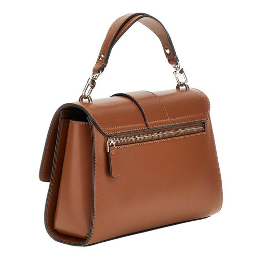 GU Brown Top Handle Satchel For Women 91#