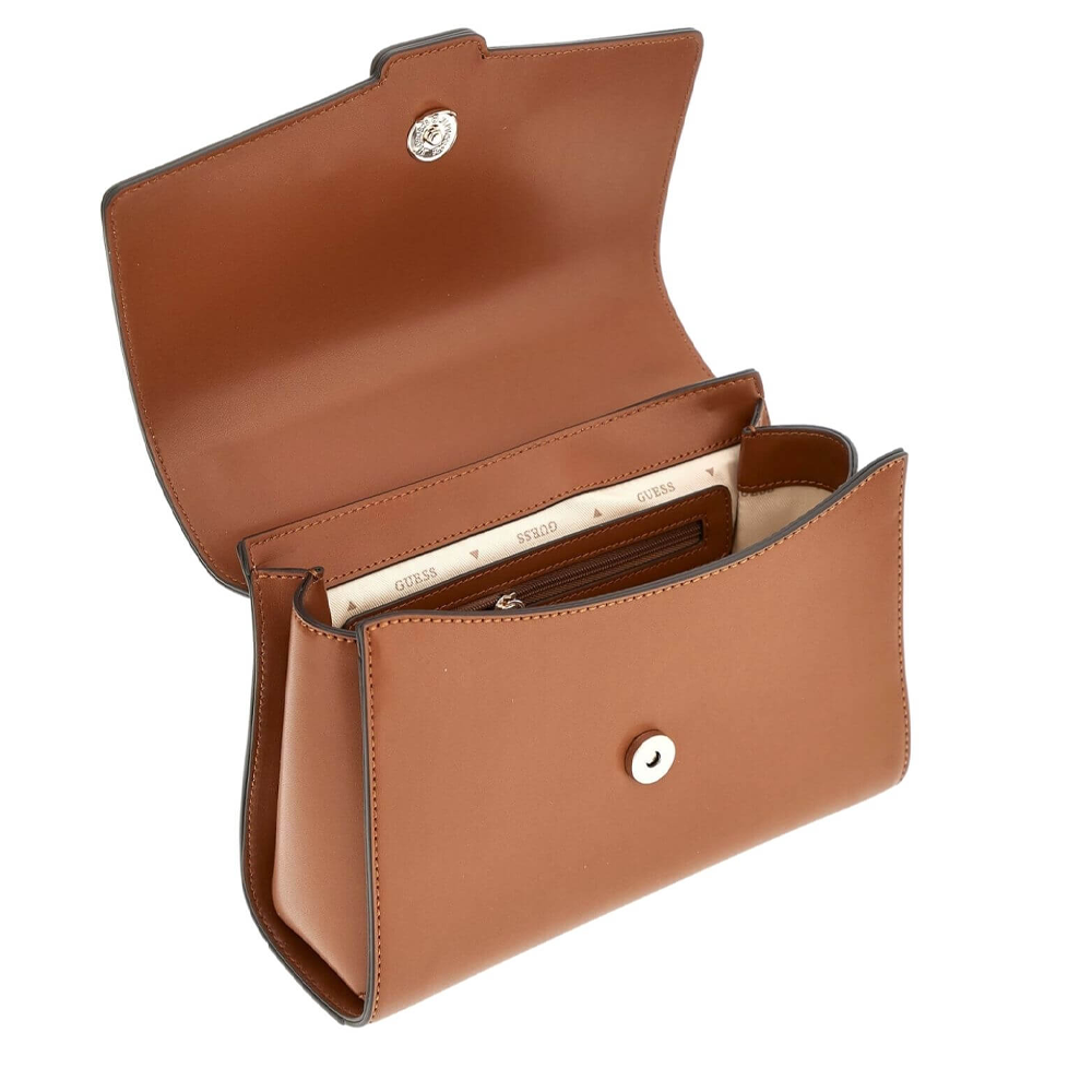 GU Brown Top Handle Satchel For Women 91#