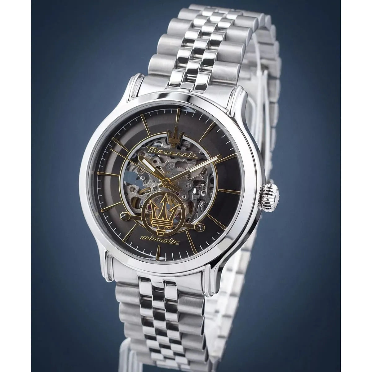 Maserati Men's Watch R8823118015 – Black Dial with Silver Stainless Steel Bracelet