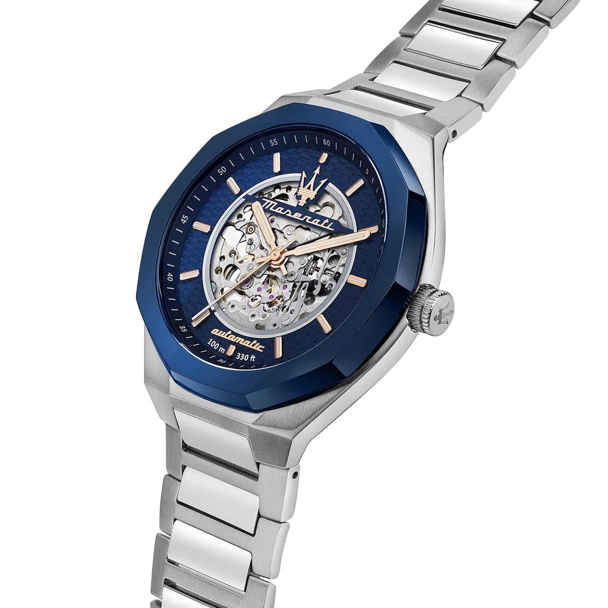 Maserati R8823142004 Men’s Watch – Stile Automatic Blue Dial Stainless Steel Silver Watch