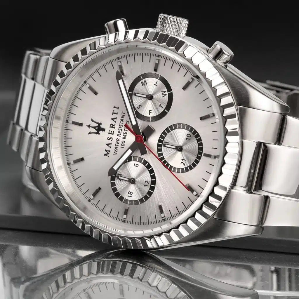 Maserati Maserati Competizione Men’s Watch R8853100018 – Silver Dial Stainless Steel