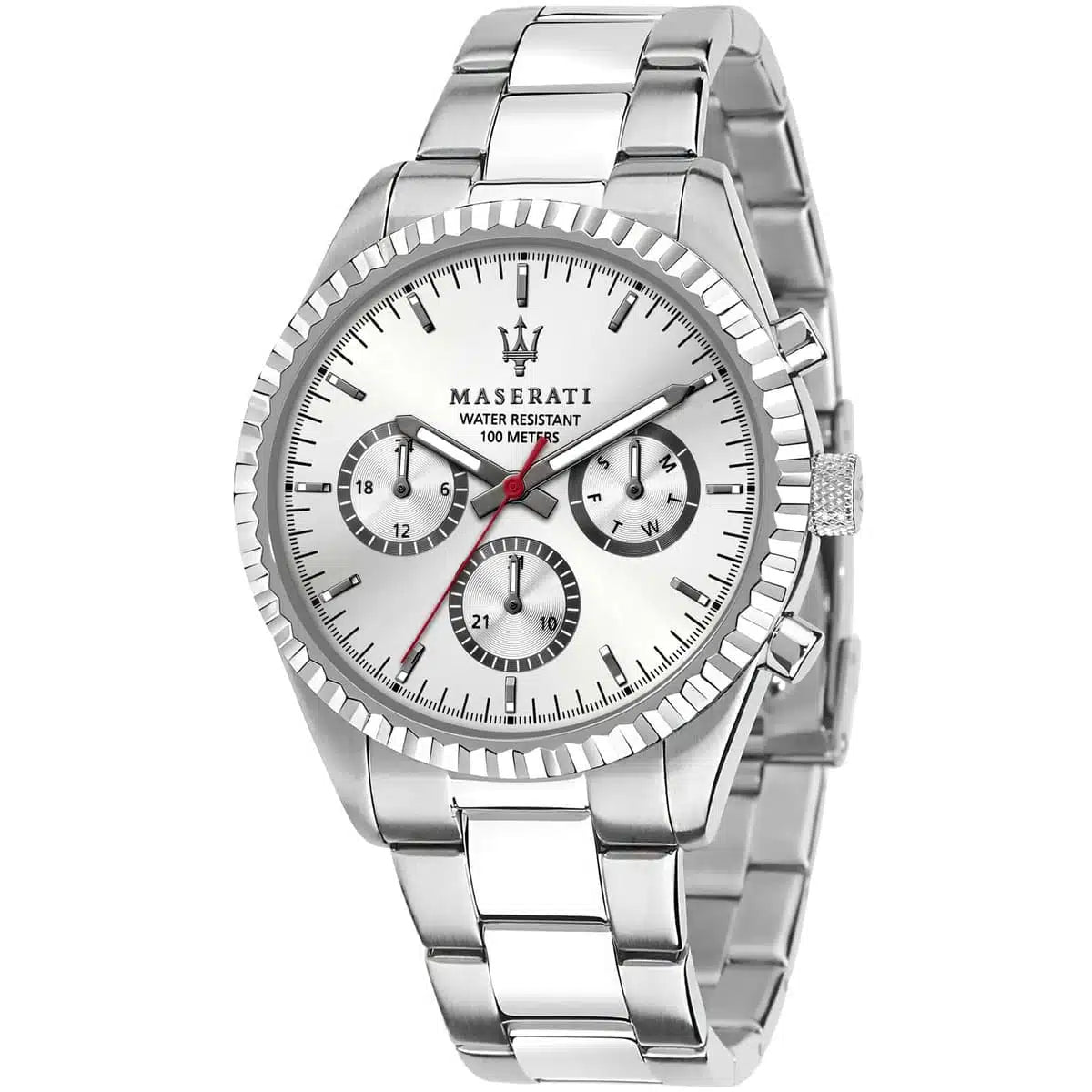 Maserati Maserati Competizione Men’s Watch R8853100018 – Silver Dial Stainless Steel