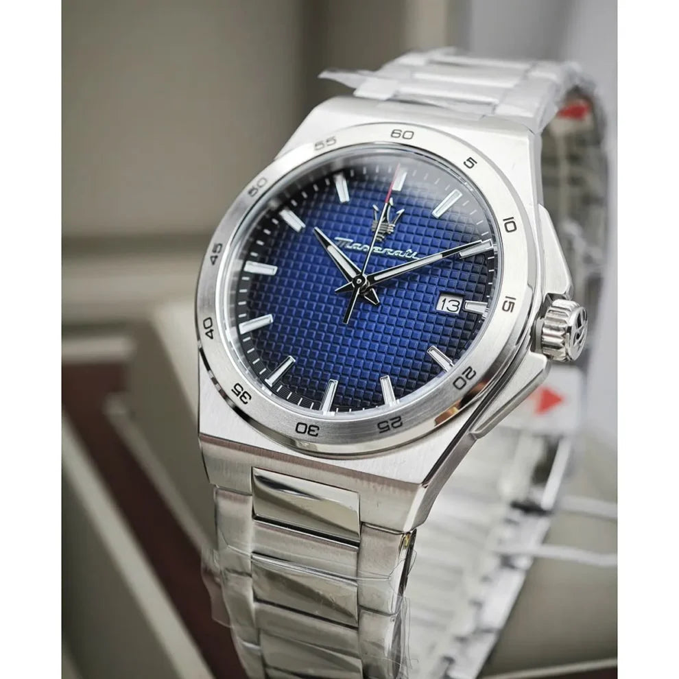 Maserati Velocita Men’s Watch R8853153001 - Blue Dial, Silver Stainless Steel Bracelet