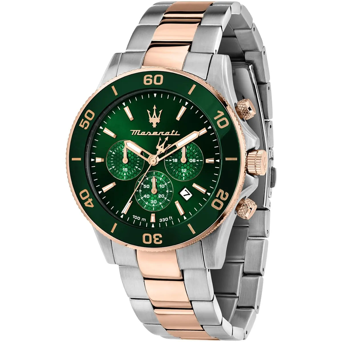 Maserati Competizione Men's Watch R8873600004, Silver & Rose Gold
