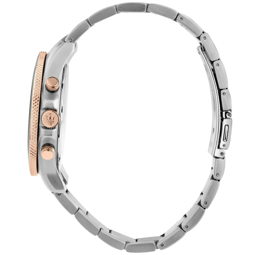 Maserati Competizione Men's Watch R8873600004, Silver & Rose Gold