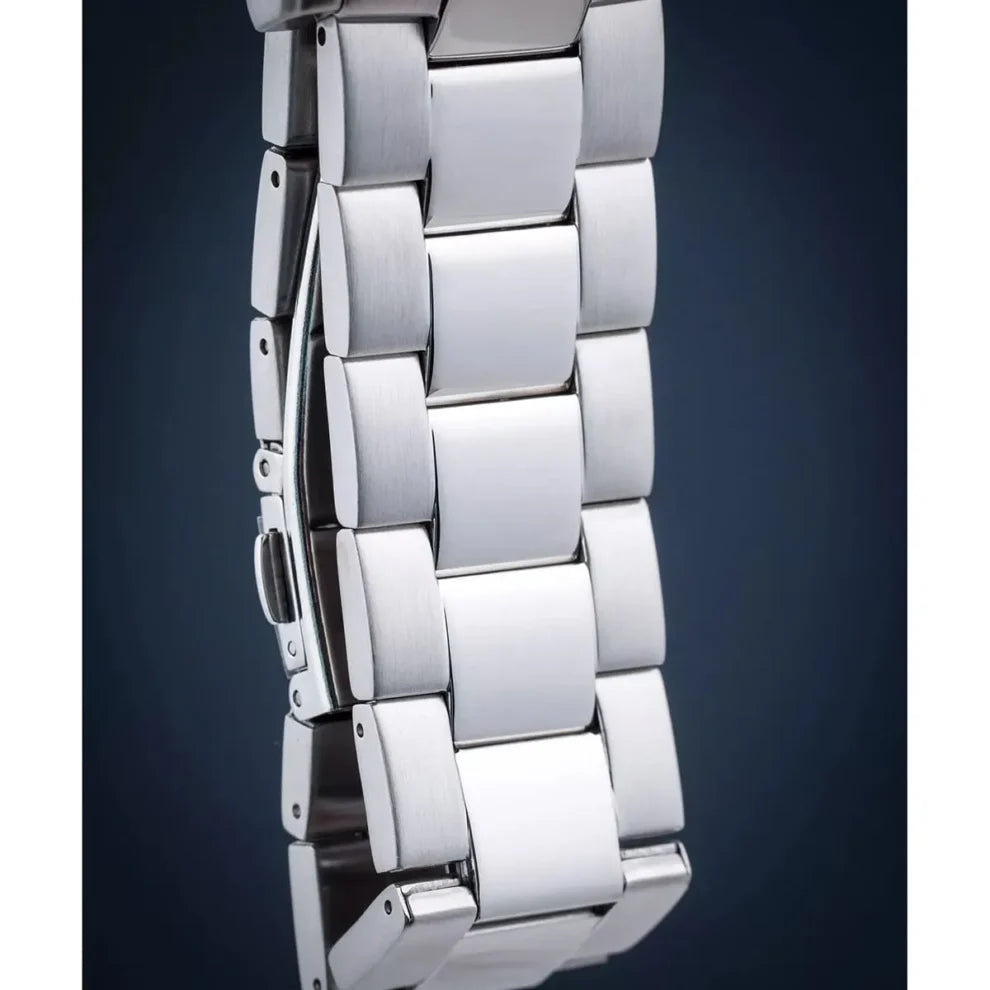 Maserati Competizione Men's Watch R8873600008, Silver Stainless Steel with Green Bezel
