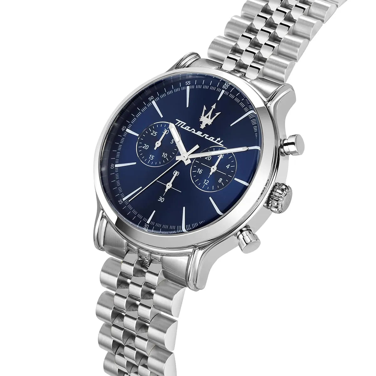 Maserati R8873618024 Men’s Watch – Epoca Blue Dial Stainless Steel Silver Watch