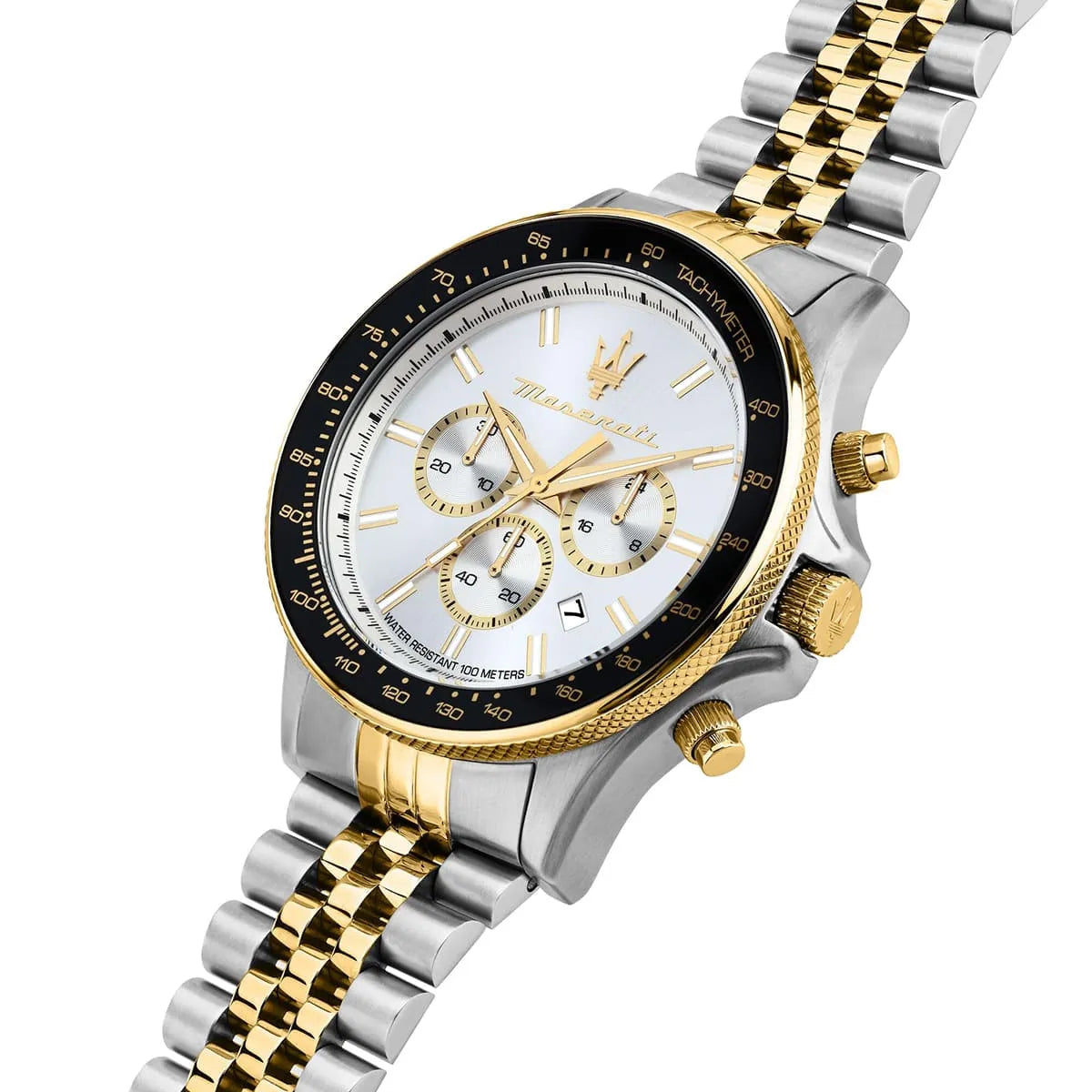 Maserati Sfida Men's Watch R8873640024, Silver & Gold