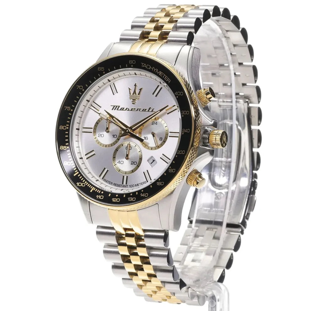 Maserati Sfida Men's Watch R8873640024, Silver & Gold