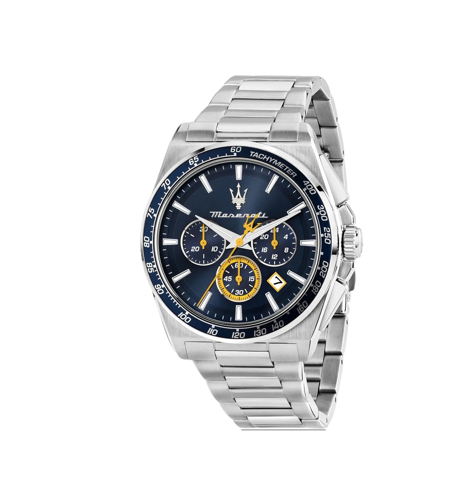 Maserati R8873652001 Velocita Watch – Blue Dial, Silver Stainless Steel Strap, 100M Water Resistant (43mm)