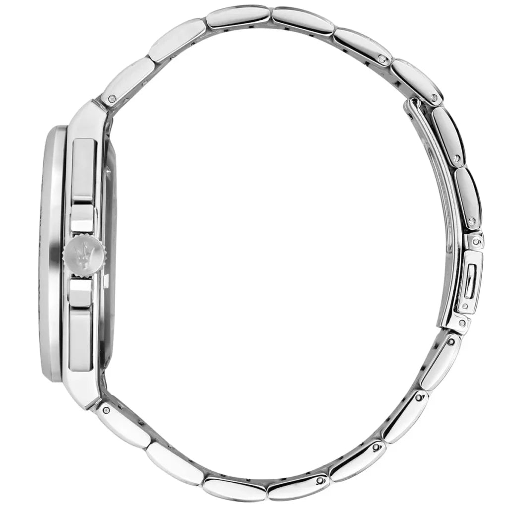 Maserati R8873652001 Velocita Watch – Blue Dial, Silver Stainless Steel Strap, 100M Water Resistant (43mm)