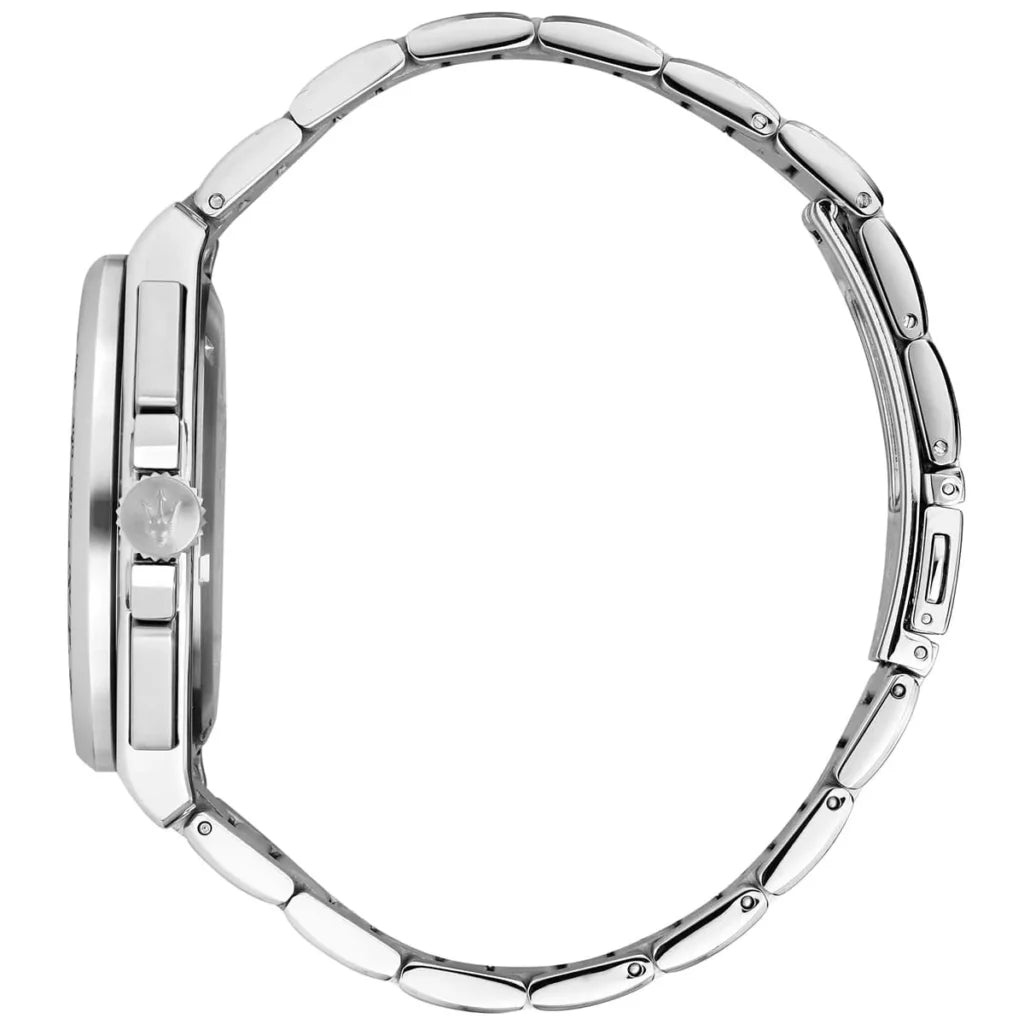 Maserati R8873652005 Velocita Watch – Blue Dial, Silver Stainless Steel Strap, 100M Water Resistant (43mm)