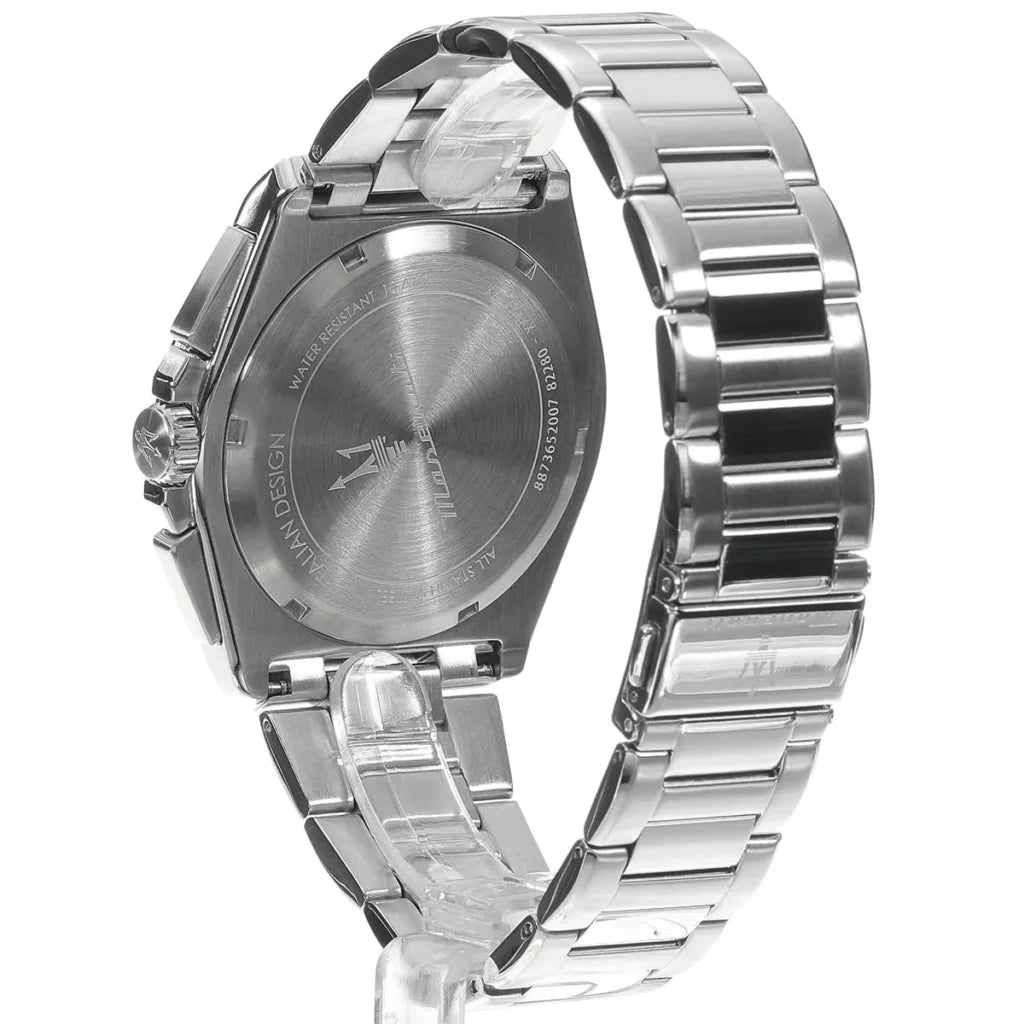 Maserati R8873652007 Velocita Watch – White Dial, Silver Stainless Steel Bracelet, 100M Water Resistant (43mm)