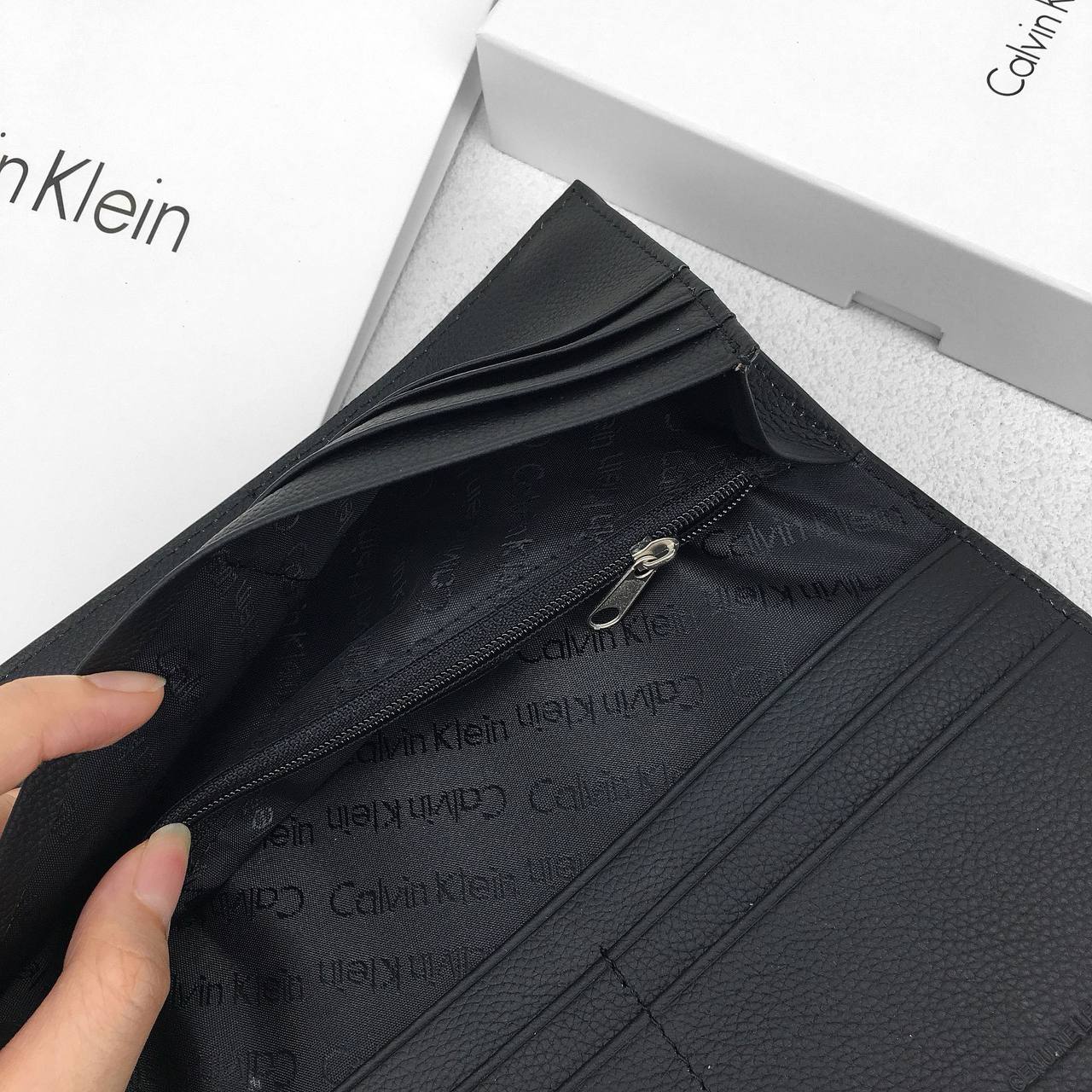Calvin Klein Unisex Embossed Logo Around Long Wallet #37