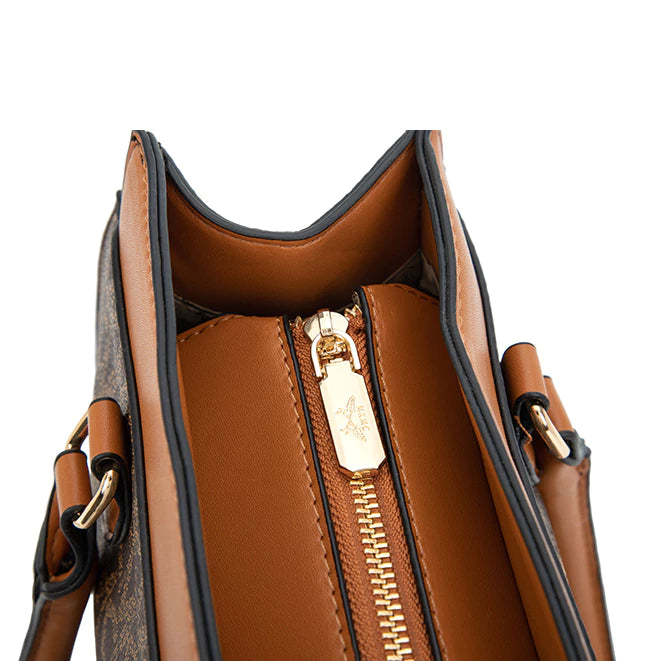 Calvin Klein Monogram Satchel - Brown #08