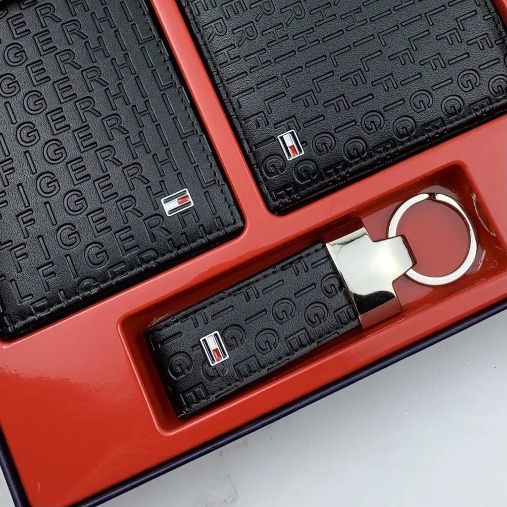 Tommy Hilfiger Men’s 3-Piece Set: Leather Wallet, Card Holder & Keychain #11