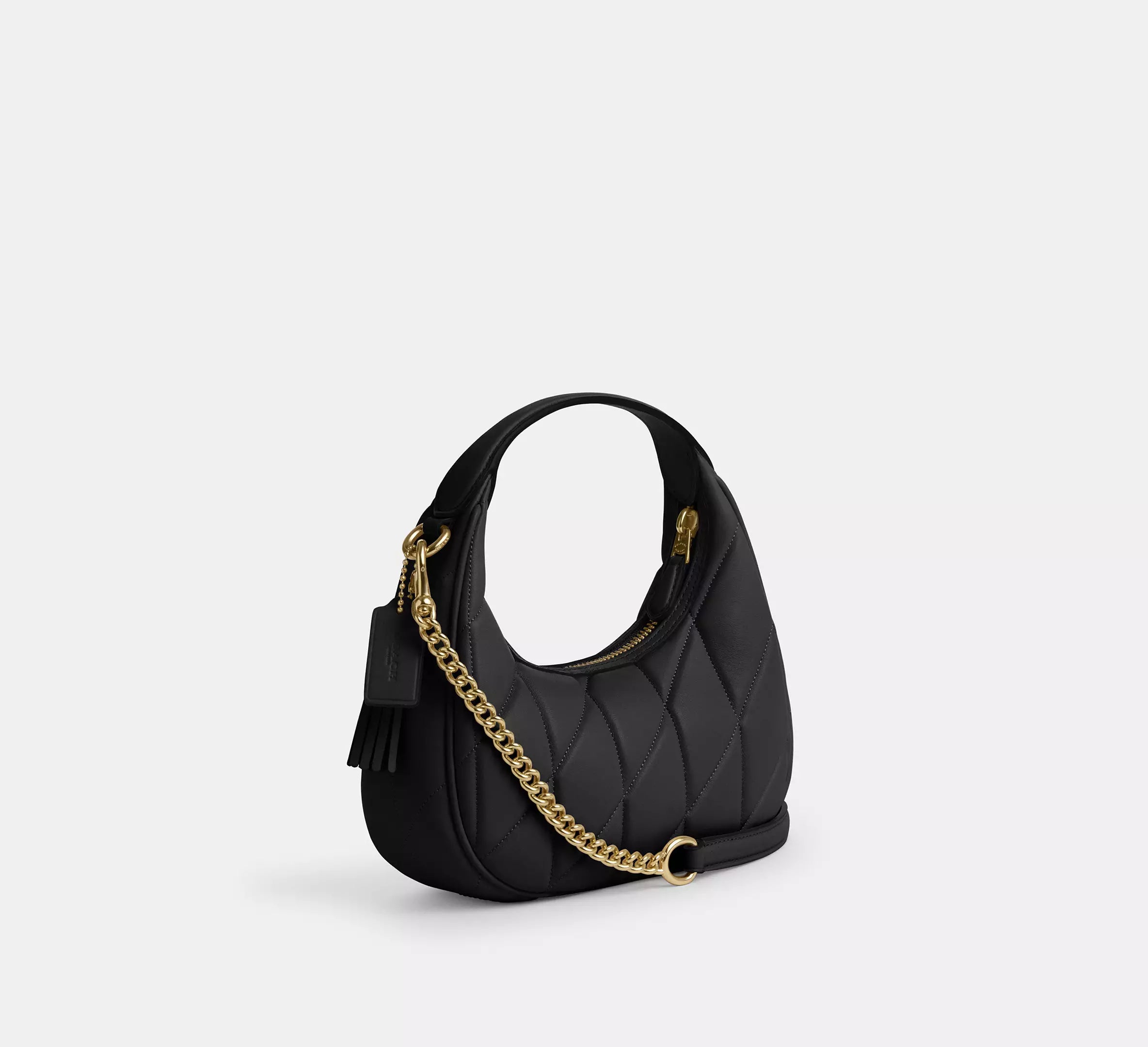 COACH Teri Shoulder Bag in Quilted Black Leather #8