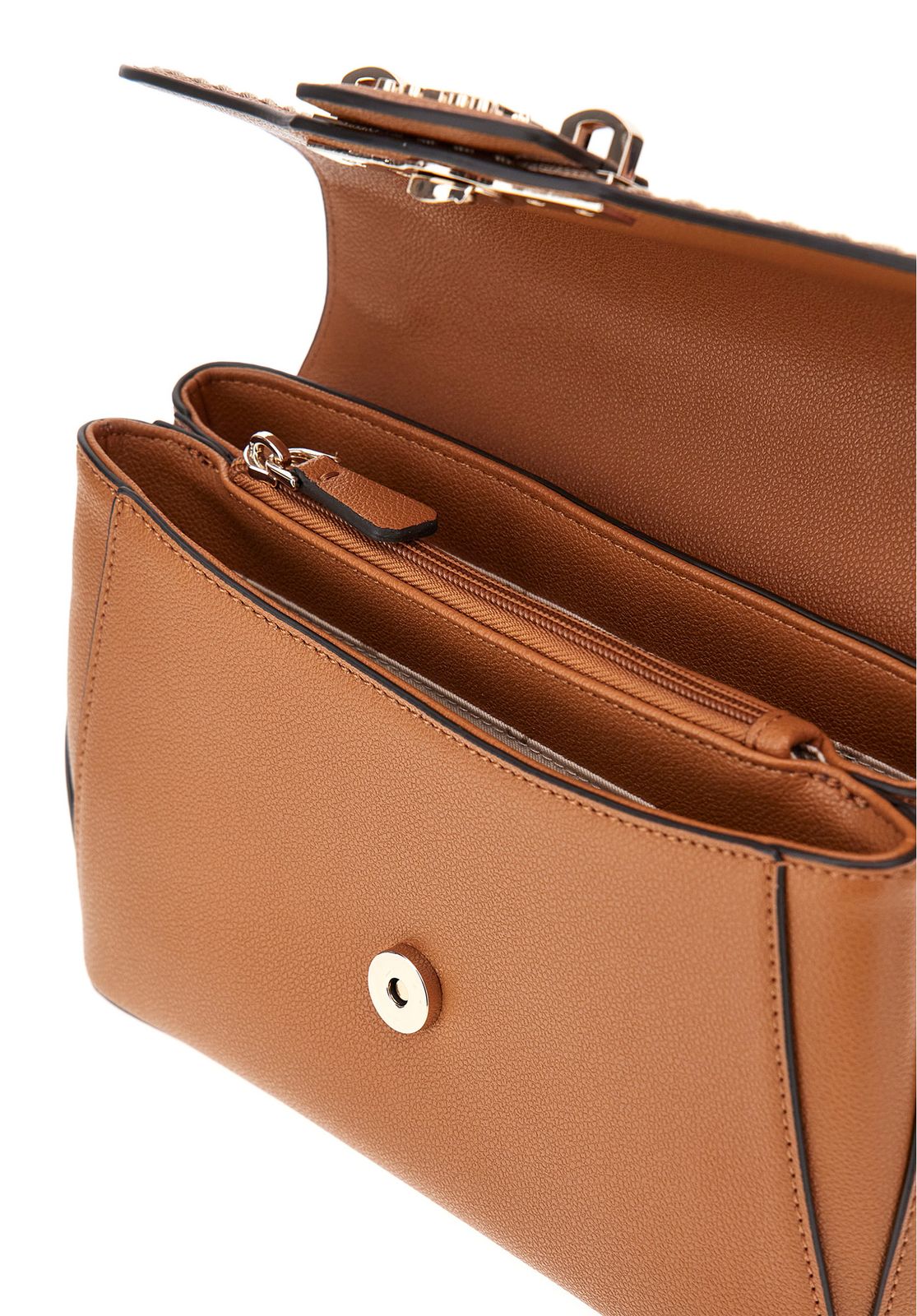 Guess Cognac Tan Flap Crossbody Bag #178