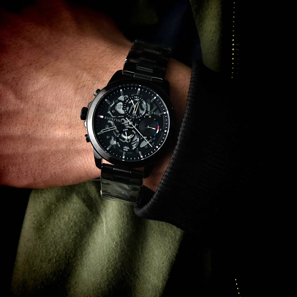 Tommy Hilfiger Lars Black Skeleton | Model TH1710478