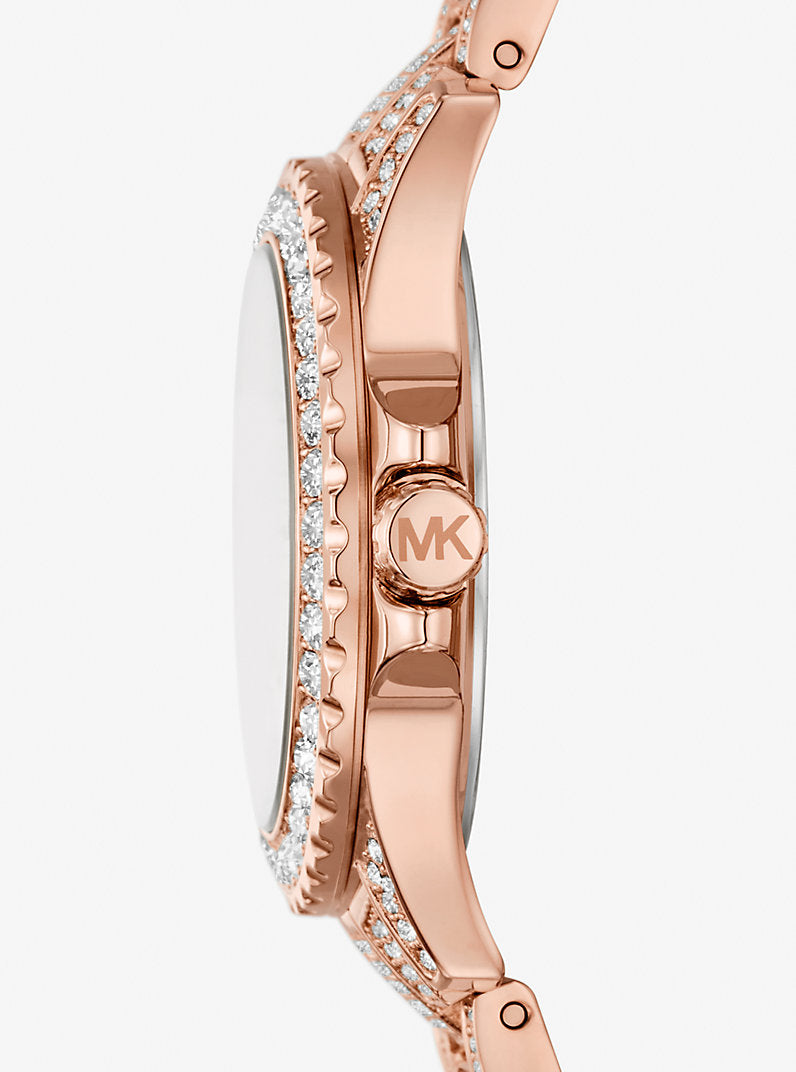 Michael Kors Camille Rose Gold-Tone Pavé | Model MK01198