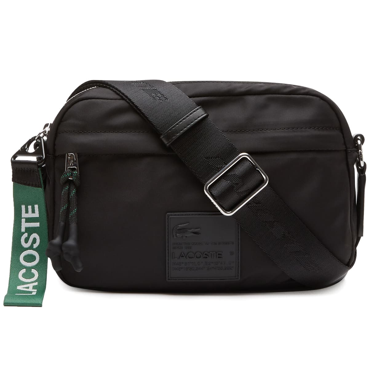 Lacoste Unisex Black Matte Messenger Bag #7