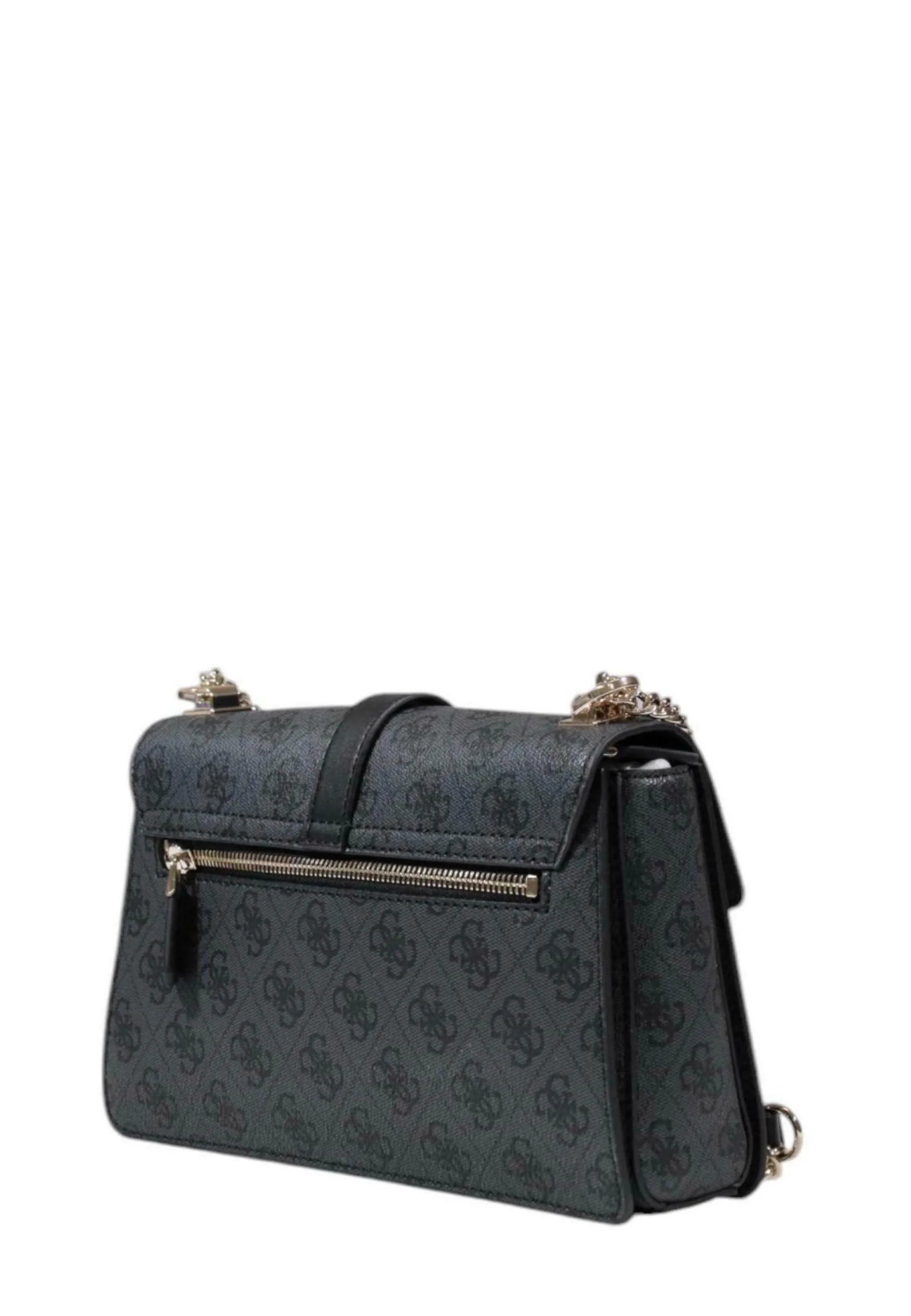 Guess Logo Print Crossbo Bag -Charcoal Grey Chain #6