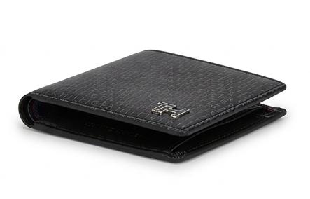 Tommy Hilfiger Men's Printed Monogram Wallet - Black #80