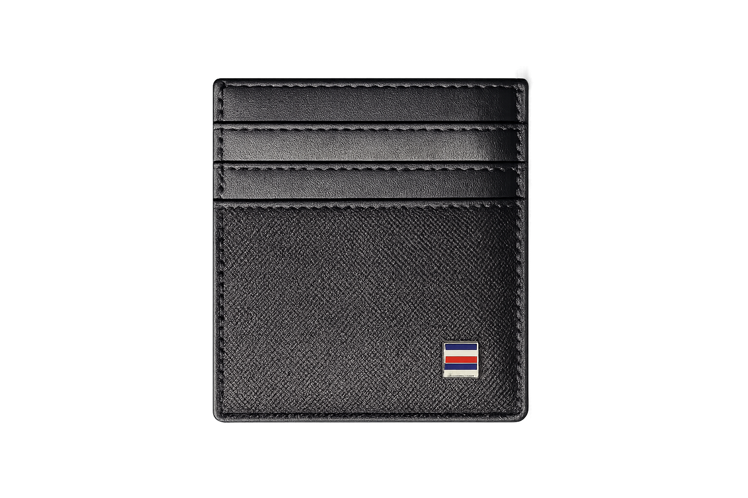 Tommy Hilfiger Textured Leather Card Holder - Signature Emblem