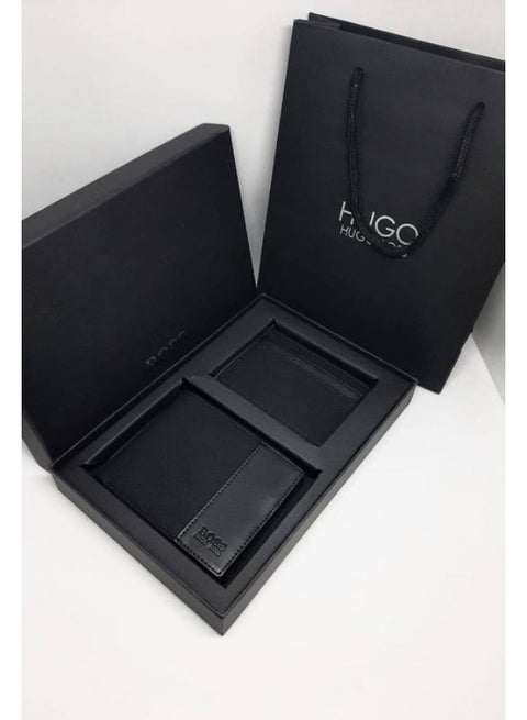 BOSS Men's Set: Textured Bi-Fold Wallet & Slim Card Holder #2
