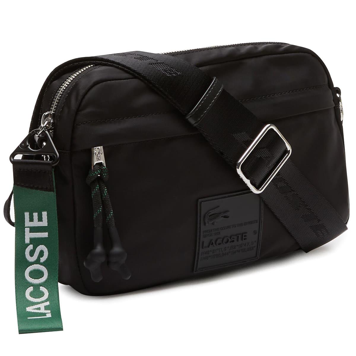Lacoste Unisex Black Matte Messenger Bag #7
