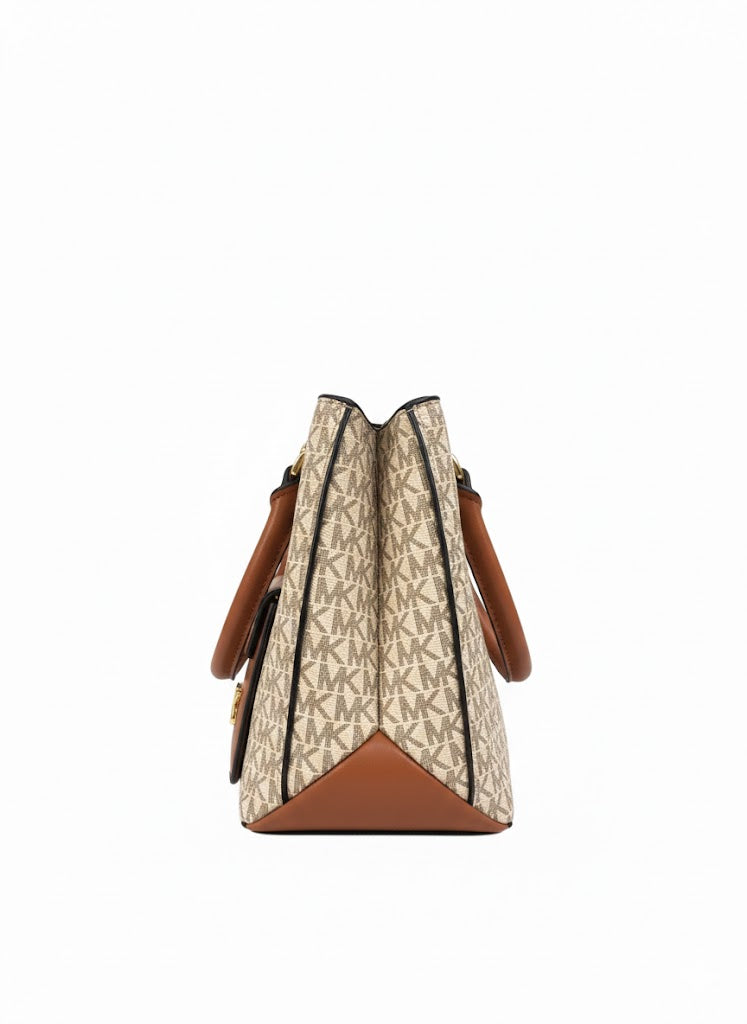 Michael Kors Monogram Tote – Chain Detail & Two-Tone Elegance #2