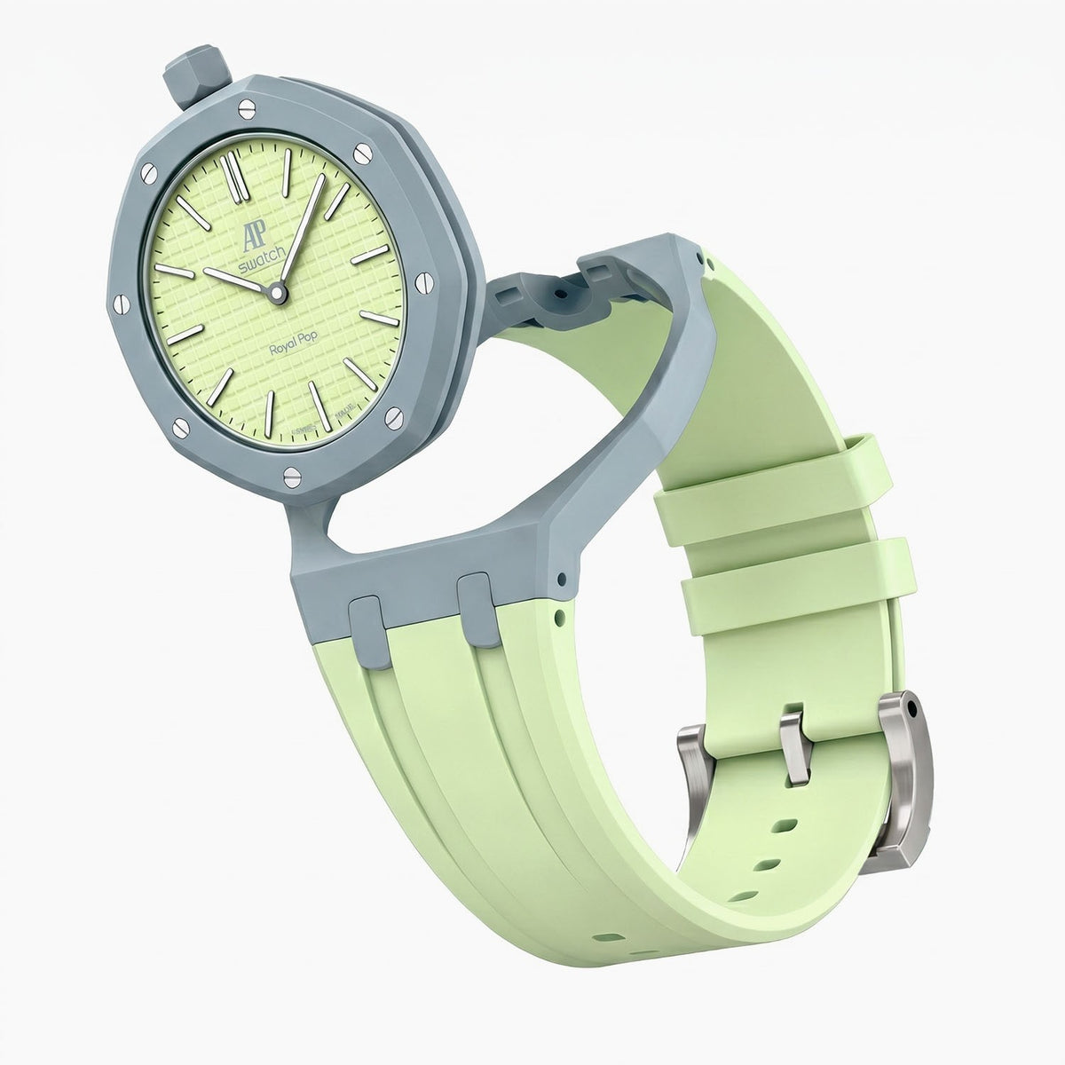 Green Blue Swatch x AP Royal Pop Automatic Watch & Strap