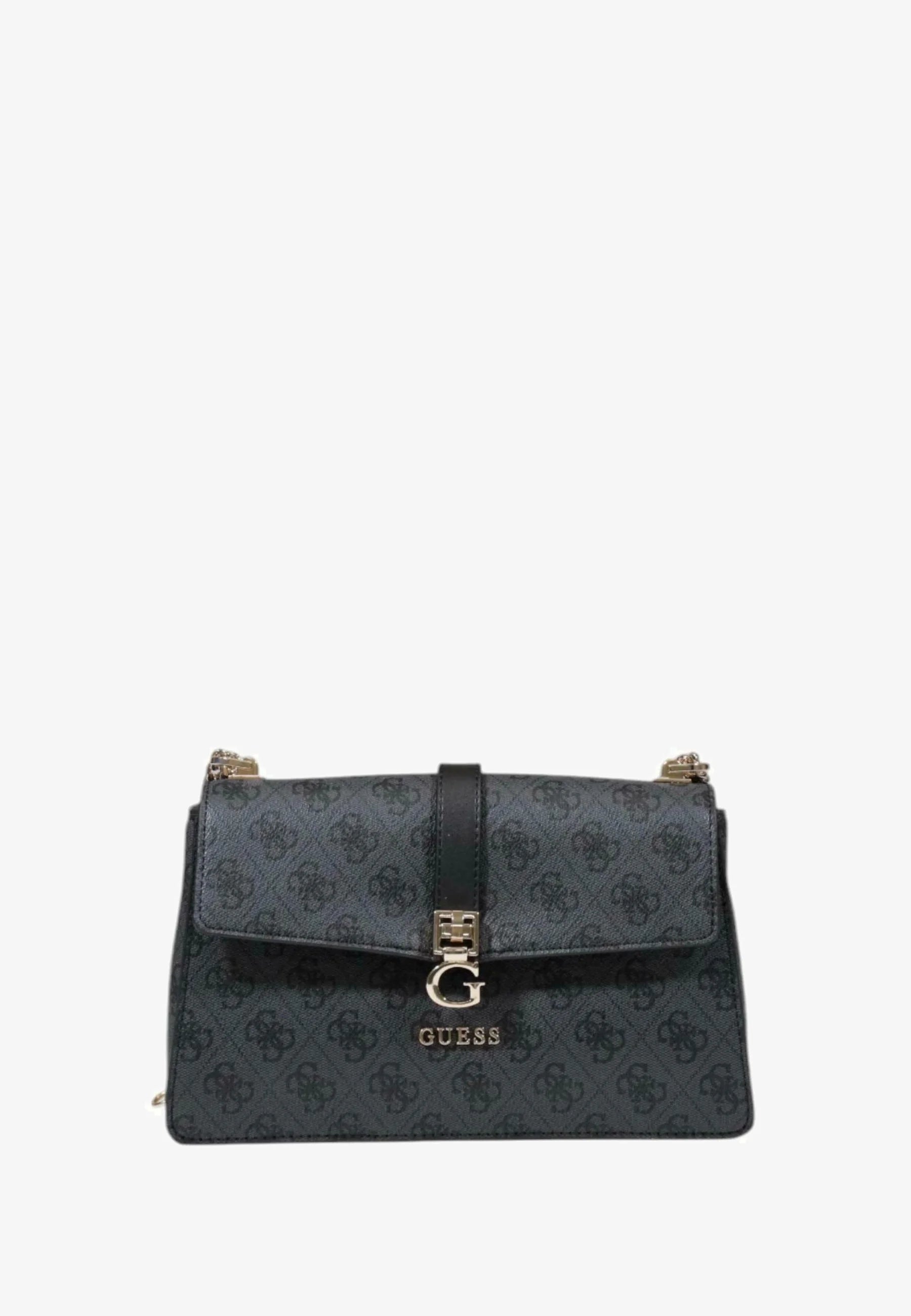 Guess Logo Print Crossbo Bag -Charcoal Grey Chain #6