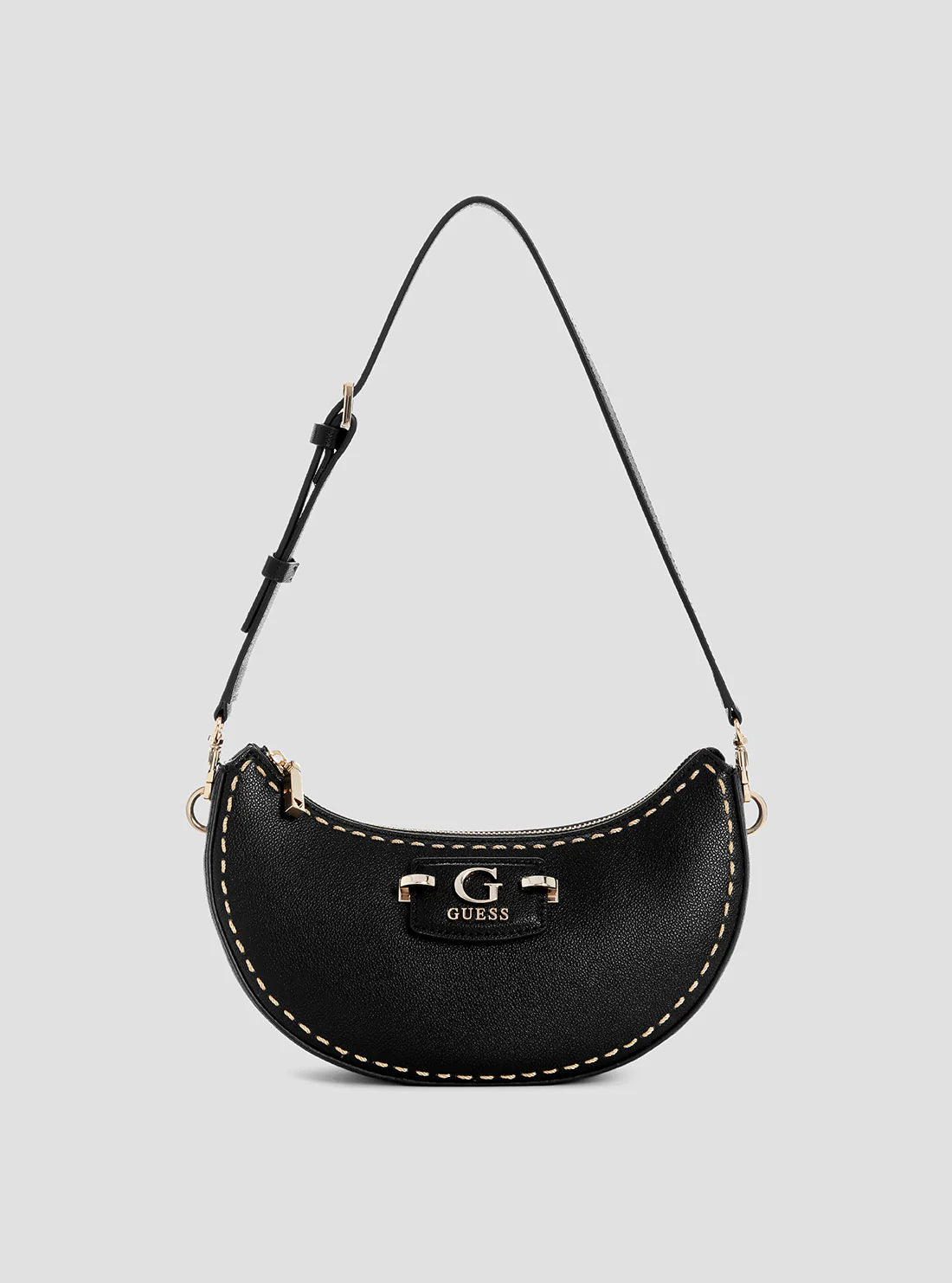 Guess Midnight Black Crescent Hobo Bag #173