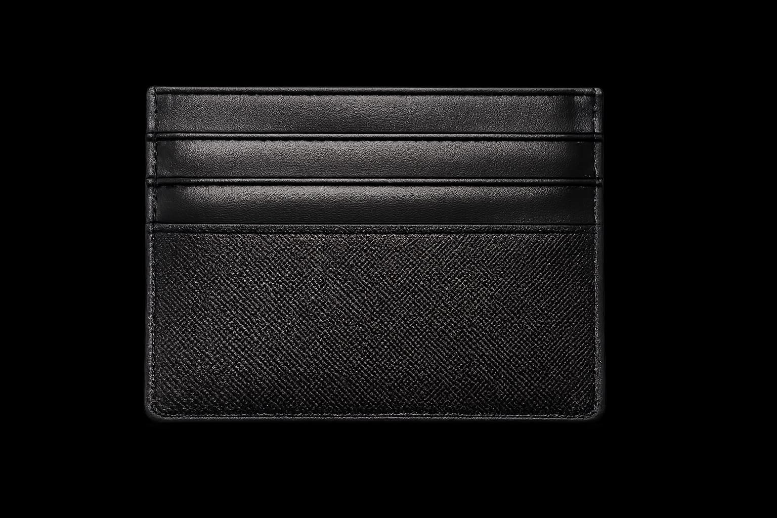 Calvin Klein Textured Leather Card Holder - Modern Logo
