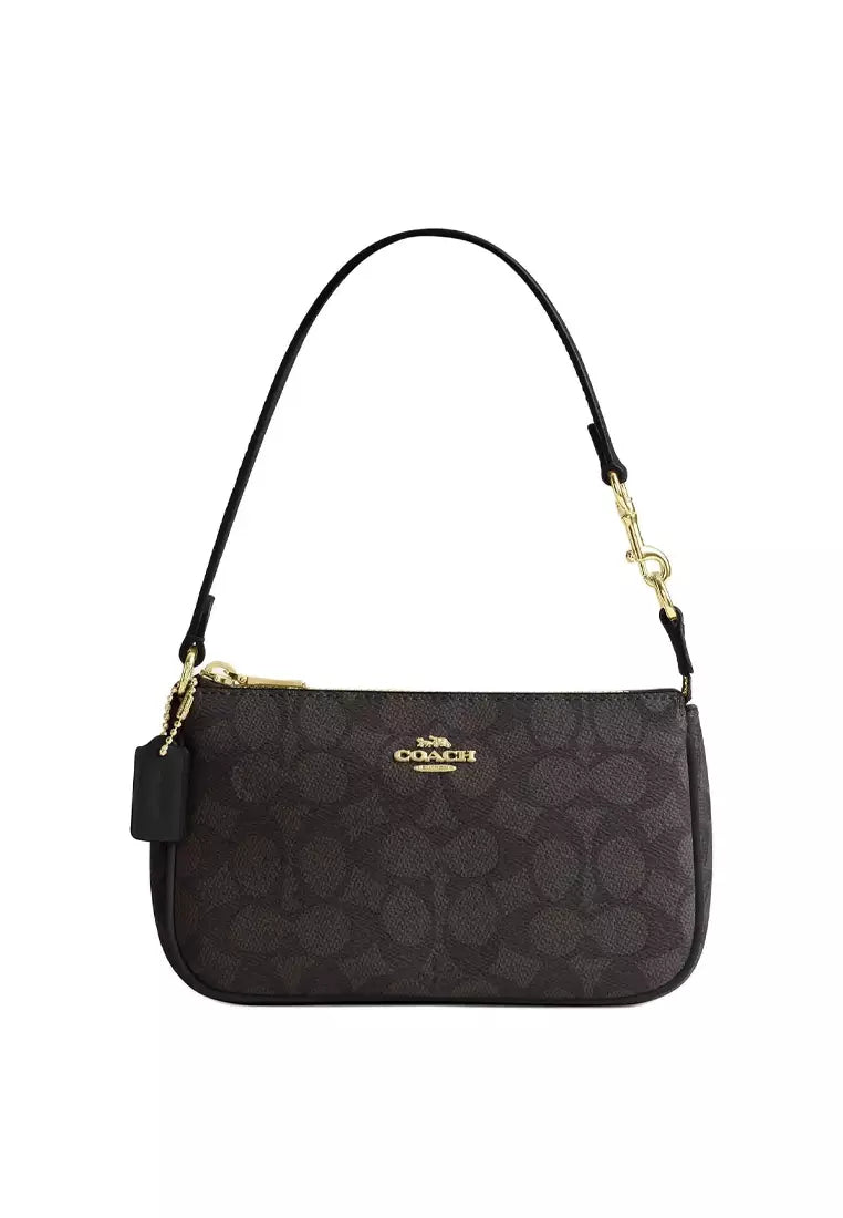 COACH Signature Canvas Small Shoulder Bag – All Black #30
