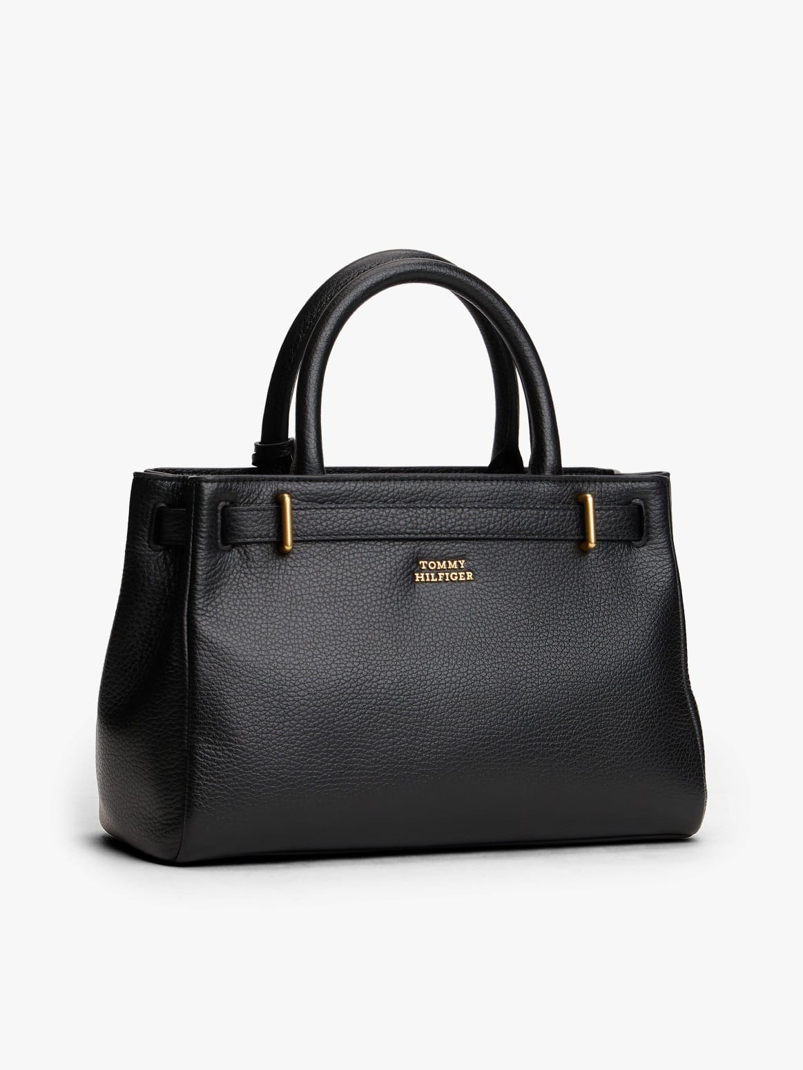 Tommy Hilfiger Essential Leather Satchel – Classic Black #19