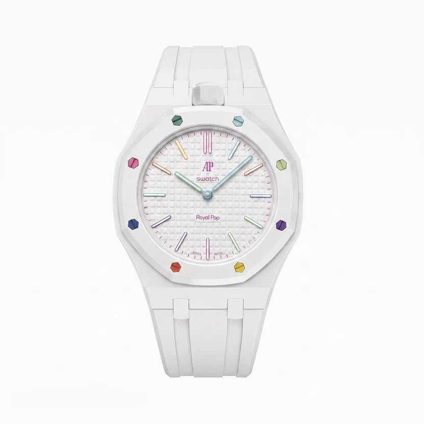 Huit Blanc Swatch x AP Royal Pop Automatic Watch & Strap