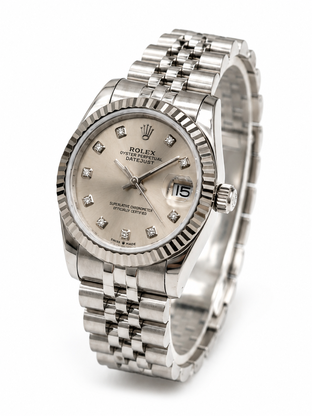 Rolex Datejust Lady - Elegant Silver Dial with Diamond Markers Rolex-w.10