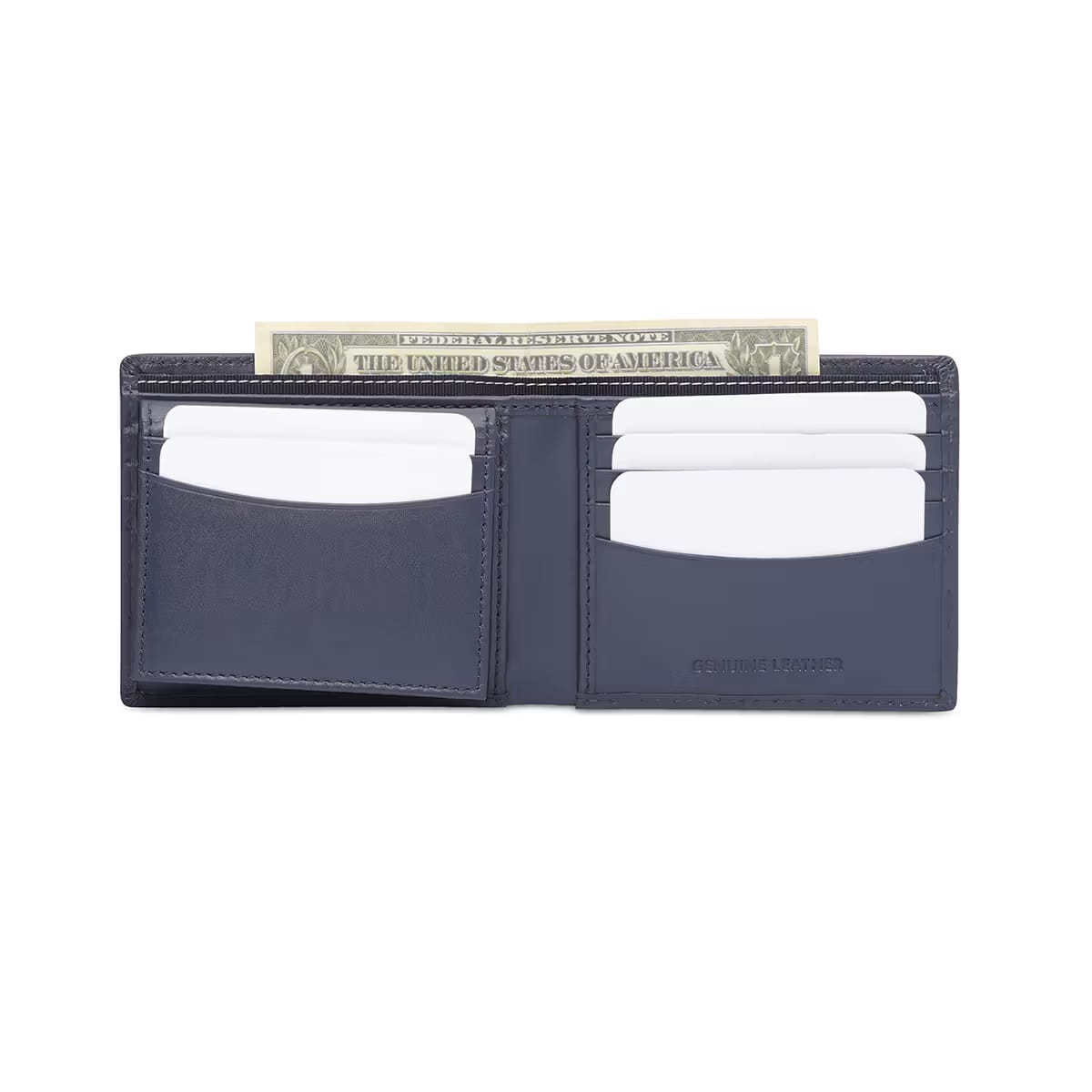TH Navy Leather Wallet For Men 203#