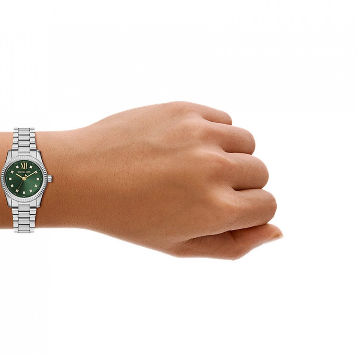 Michael Kors Lennox Silver-Tone Green Dial | Model MK7580