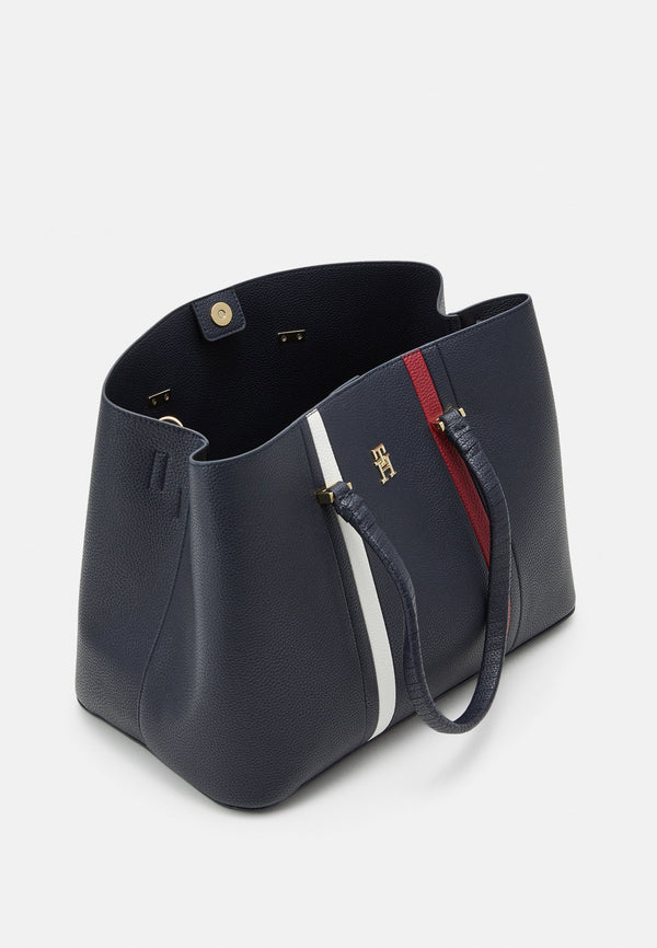 Tommy Hilfiger Navy Global Stripe Tote Bag #47