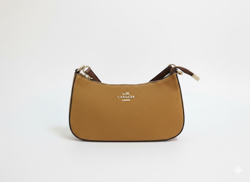 COACH Mini Heritage Bag – Tan Suede with Icon #23